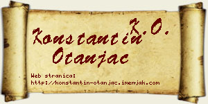 Konstantin Otanjac vizit kartica